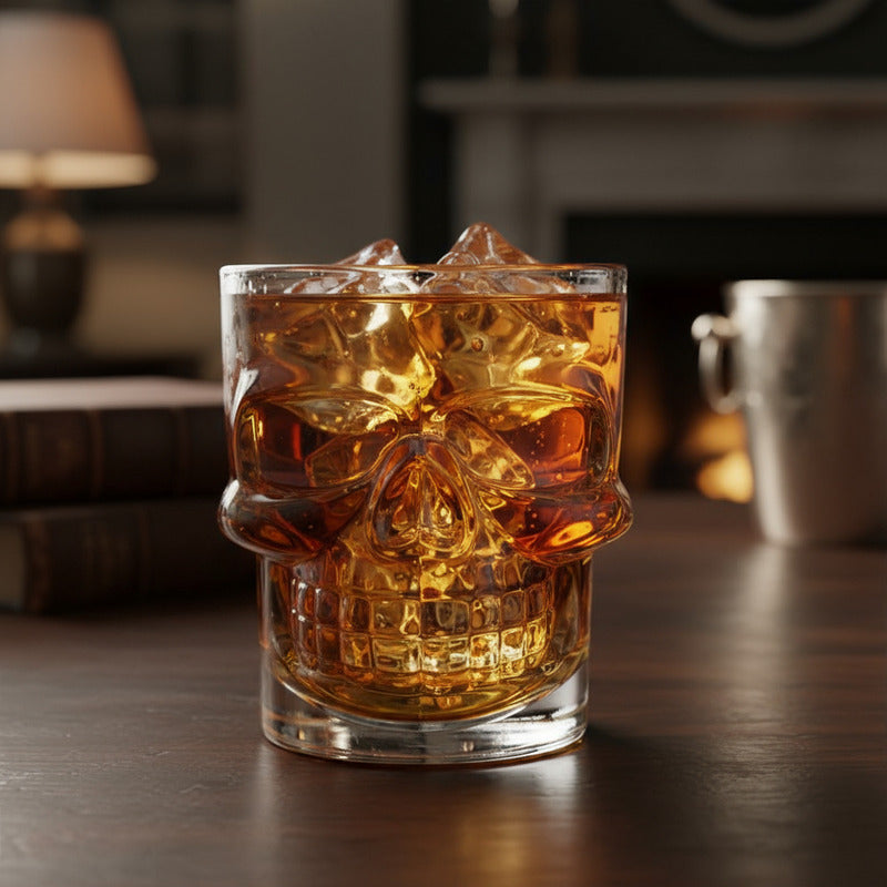 Set 12 Vaso Shot Calavera Tequilero Vasos Shoperos De Vidrio Transparente