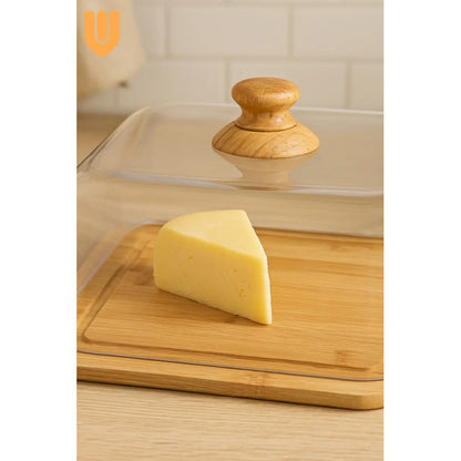 Base Cuadrada Bambu Tortas Cupcakes 30x30cm Exhibicion Pro Bambú