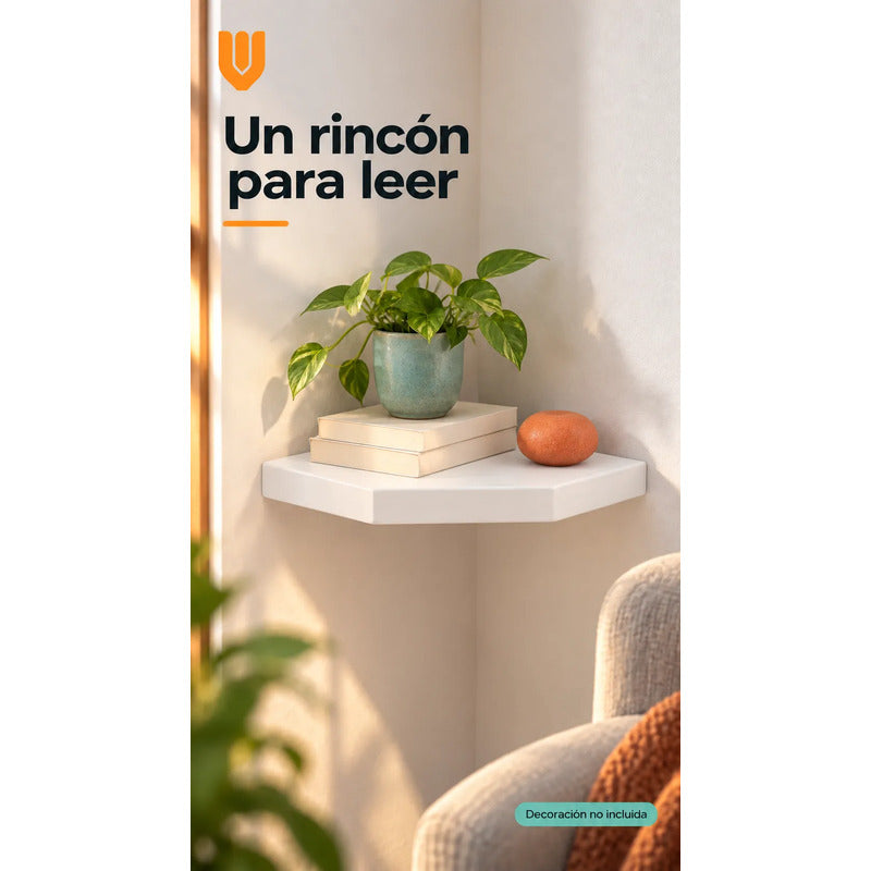 Repisa Esquinera Flotante Mdf Blanco 30x30 Cm Vitrineon Cl Blanco Repisa Esquinera Flotante Estante Mdf Marrón Decoración Rincón Pared Hogar Plantas Adornos Fotografías Living 30x30