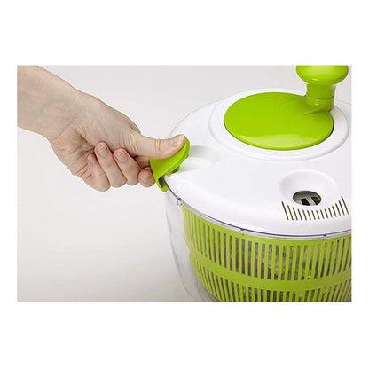 Centrifugador Secadora De Lechuga Escurridor De Verduras Color Blanco/verde