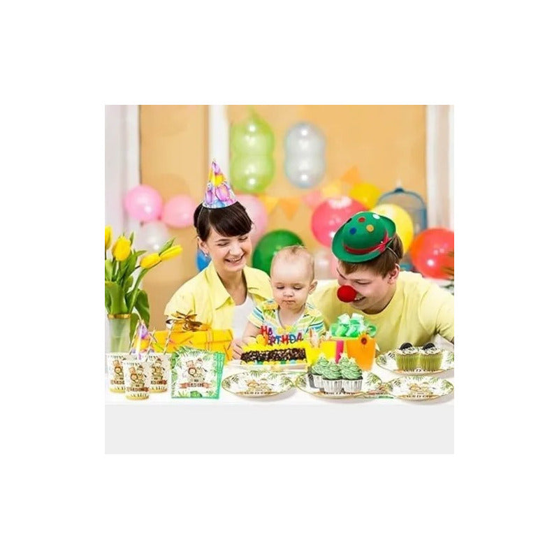 30 Plato Safari Cumpleaños Decoracion Safari Fiesta 17 Cm Safari