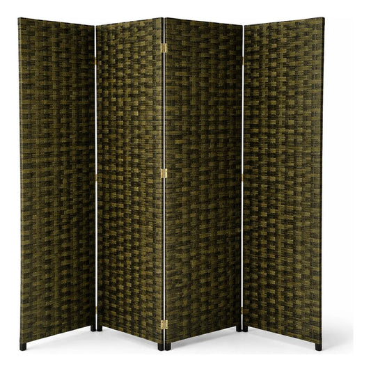 Biombo Tela Moderno Ambientes Separador 180 Cm 4 Puertas Geométrico Verde Oscuro Separador Ambientes Tela Plegable 4 Paneles 180cm Moderno Geometrico Verde Oscuro Hogar Oficina Interior