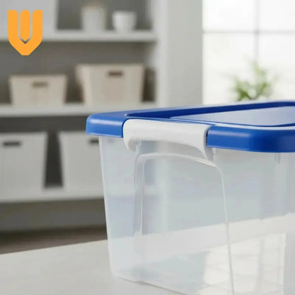 Caja Organizadora Almacenamiento Transparente Aplilable 28 L 2 Unidades Transparente Lisa