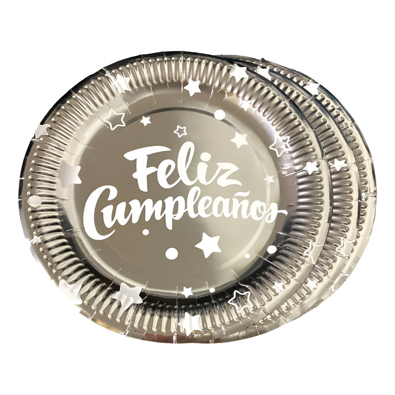 10 Platos Cumpleaños Desechables Decoración Cumpleaños 884