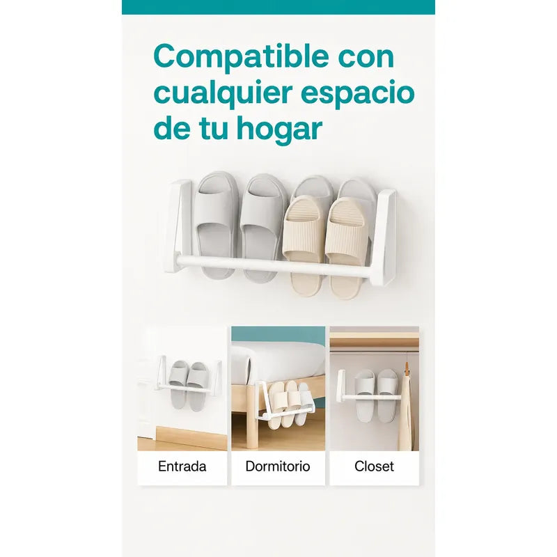 Organizador Zapatos Colgante Closet Tela Ahorro Espacio Blanco