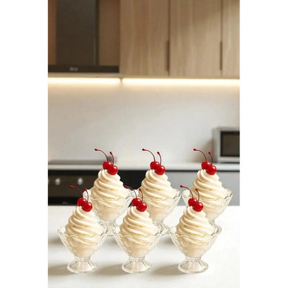 6 Copas Helado Vidrio Pack 6 Vasos Postre Transparente Ideal Helado Artesanal Brownie Cheesecake Frutas Dulces Cocteles Presentacion Mesa Cumpleaños Eventos Hogar Cocina