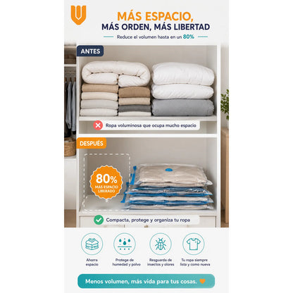 5und Bolsas Organizadoras Viaje Al Vacio Hogar Bomba Manual