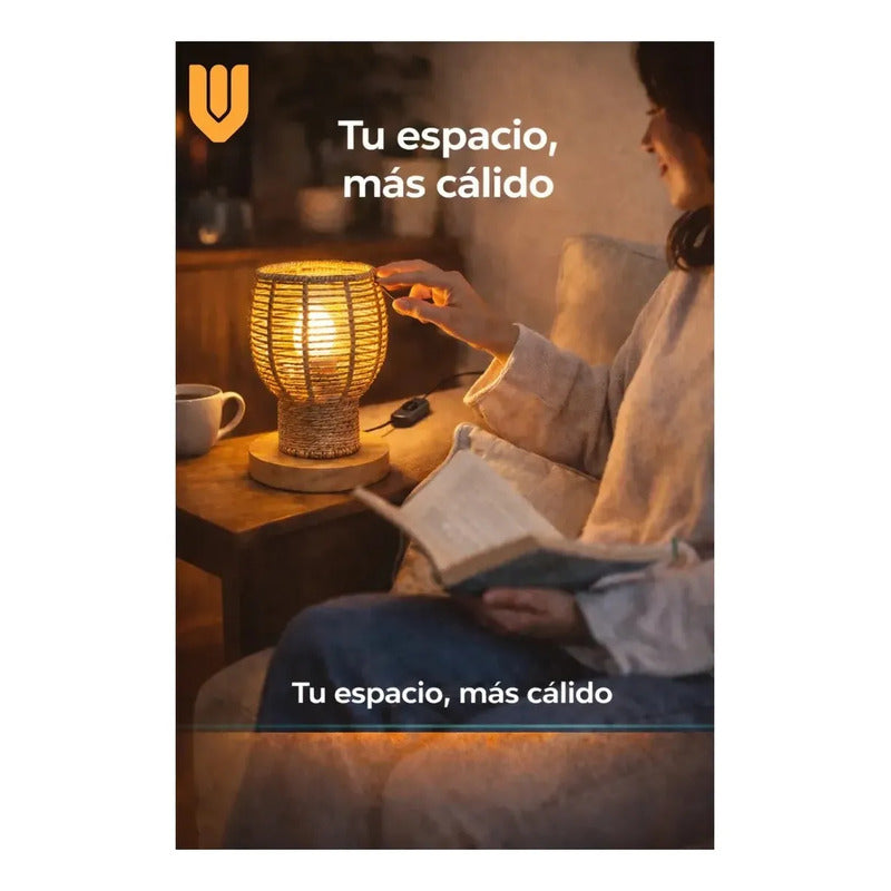 Lampara Mesa Bambu Led E27 Iluminacion Ambiental Luz Calida Noche Mesa Bambu Iluminacion Ambiental Led E27 Estilo Clasico Natural Luz Calida Dormitorio Color Marron Claro Lampara Mesa Bambu...