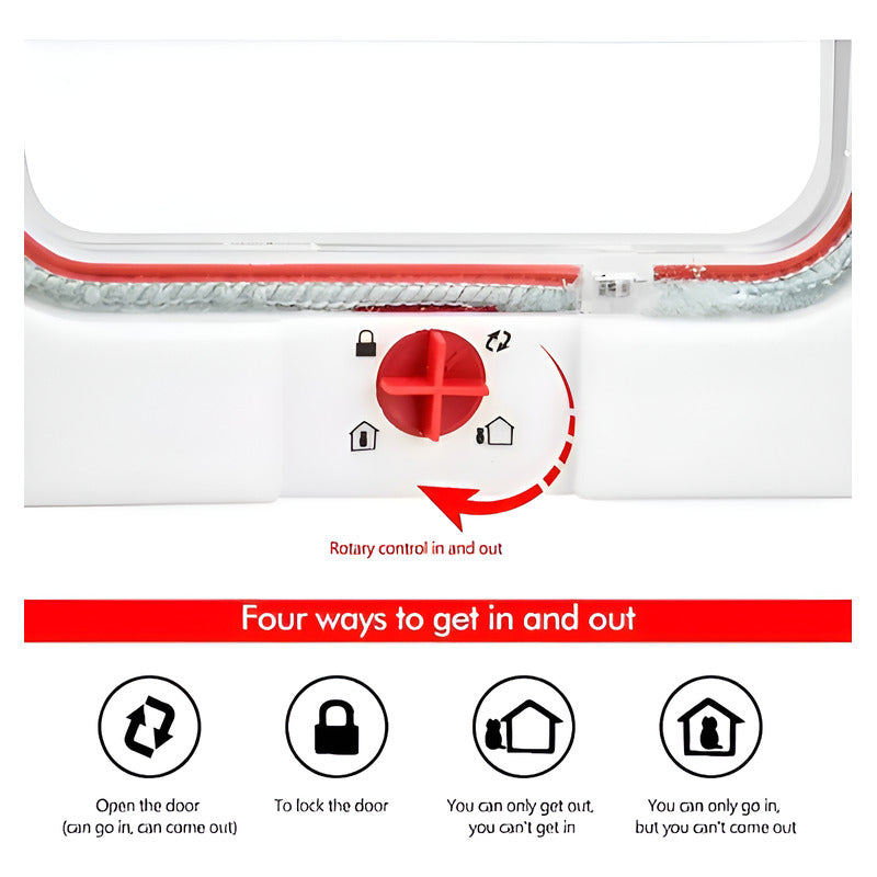 X2 Puerta Para Mascotas Puerta Gatera Puerta Abatible Perro