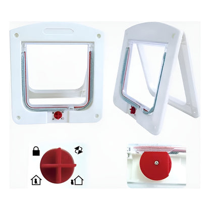 Puerta De Paso Para Gatos Y Perros, Puerta Blanca Para Mascotas Puerta Para Mascotas Puerta Gatera Puerta Abatible Perro