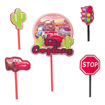 Topper Cumpleaños Torta Cotillon Cup Cake Fiestas Decoracion