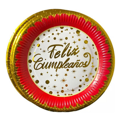 10 Platos De Cumpleaños Feliz Cumpleaños Decoración 1021