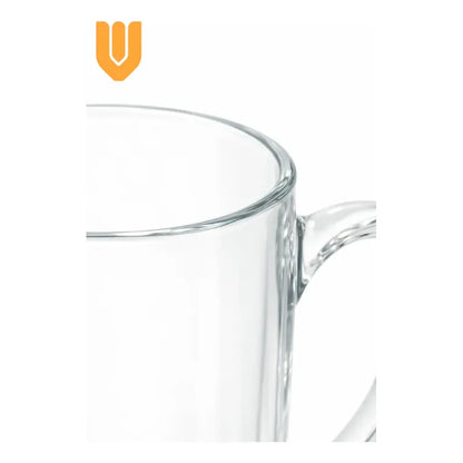 Vasos Mug Cerveza Vidrio Asa Parrilla Bar Hogar 670ml Transp Transparente