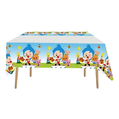 2 Mantel De Cumpleaños Plim Plim Mantel Decoracion Plim Plim Verde Claro Unicornio