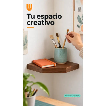 Repisa Esquinera Flotante Mdf Marron 30x30 Cm Vitrineon Cl Marron Repisa Esquinera Flotante Estante Mdf Marrón Decoración Rincón Pared Hogar Plantas Adornos Fotografías Living 30x30
