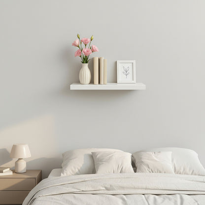 3 Repisa Flotante Dormitorio Baño Estantes Pared Mdf 40x15cm Blanco