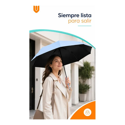 Paragua Parasol Lluvia Retractil Plegable 8 Varill Sombrilla