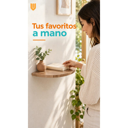 Repisa Flotante Semicircular Mdf Beige 40cm Vitrineon Cl Beige Repisa Mural Flotante Estante Decorativo Organización Recibidor Living Oficina Madera Mdf Muro Concreto Vestidor 40cm