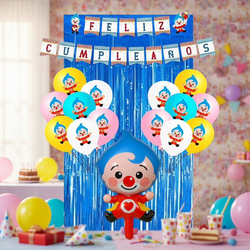 Set De Cumpleaños Plim Plim Set Globos Decoracion Cumpleaños