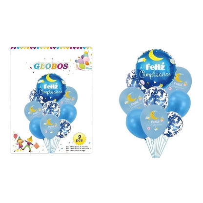 Set X9 Globos Feliz Cumpleaños Decoracion De Cumpleaños 483