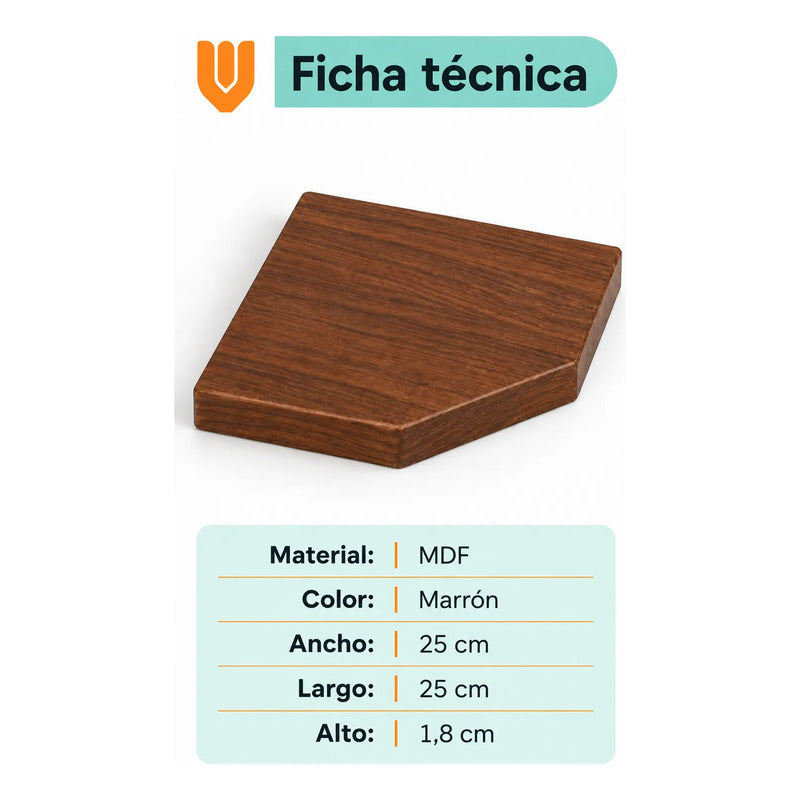 Repisa Esquinera Flotante Mdf Negro 25x25 Cm Vitrineon Cl Negro Repisa Esquinera Flotante Estante Mdf Marrón Decoración Rincón Pared Hogar Plantas Adornos Fotografías Living 25x25