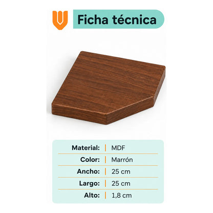 Repisa Esquinera Flotante Mdf Negro 25x25 Cm Vitrineon Cl Negro Repisa Esquinera Flotante Estante Mdf Marrón Decoración Rincón Pared Hogar Plantas Adornos Fotografías Living 25x25