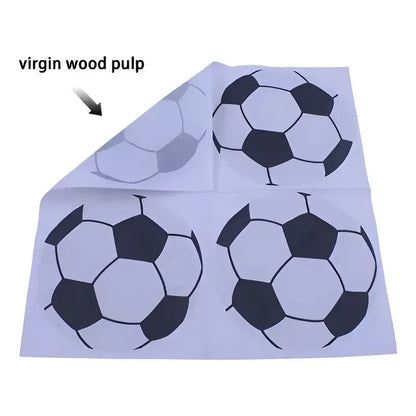 60 Servilletas Cumpleaños Feliz Cumpleaños Pelota De Futbol Blanco Pelota Futbol