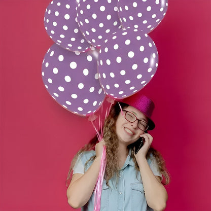 Pack X6 Globos Lunares Cumpleaños Globo Unicolor Decoracion