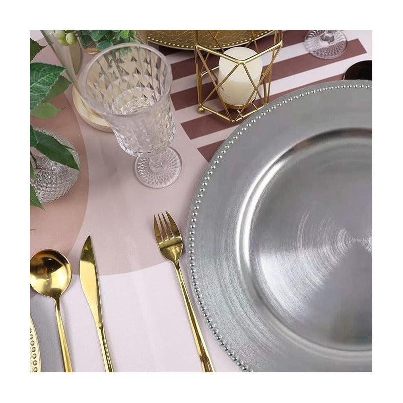 4 Plato Base Navideños Vajilla Navidad Juego De Platos 33cm