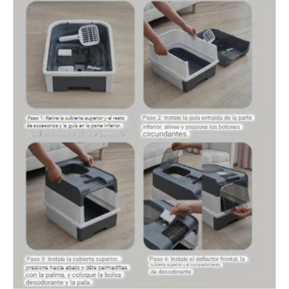 Arenero Xl Baño Sanitario Gatos Areneros Para Gatos Grandes