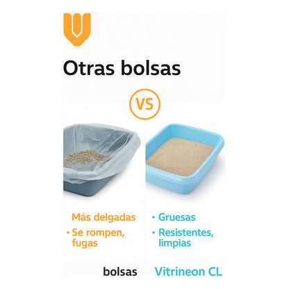 12 Bolsa Sanitarias Desechables Bolsas Arenero Gatos 50x40cm