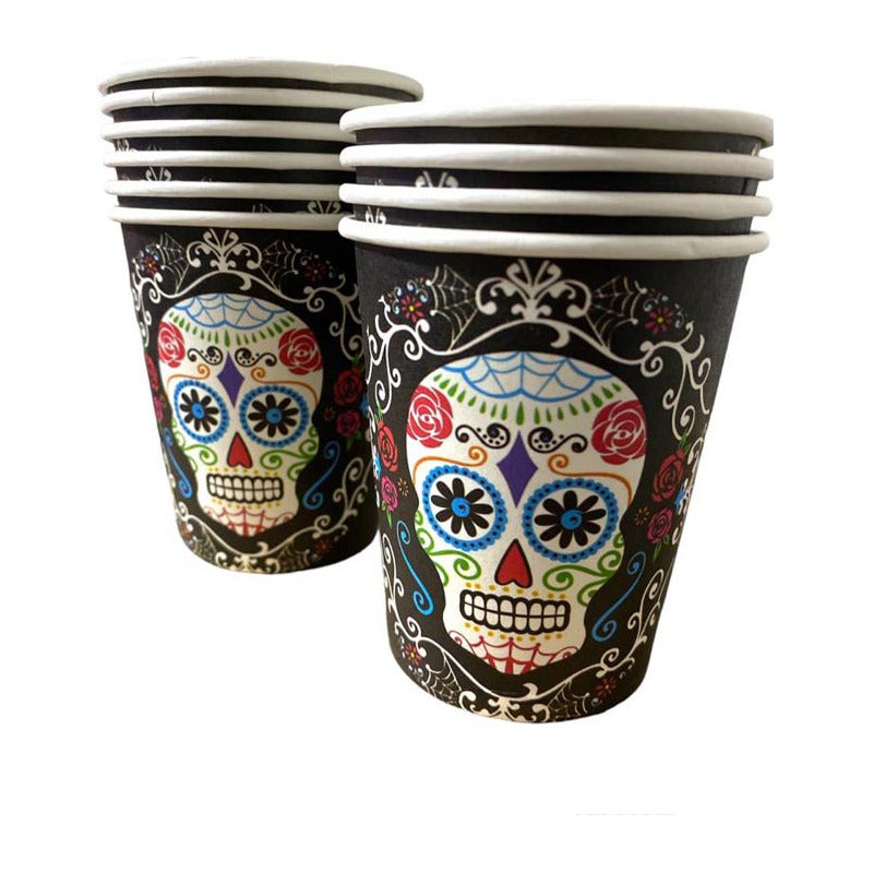 10 Vasos Desechables Halloween Vasos Calavera Halloween