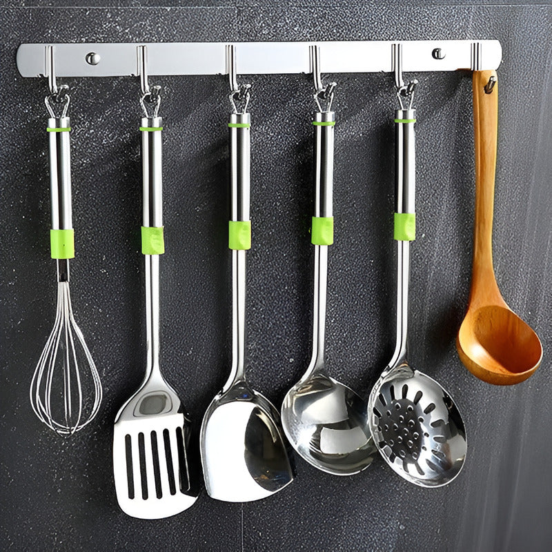 8 Colgador Perchero Aluminio De Pared Colgador Ropa Multiuso