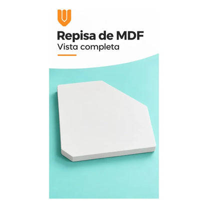 2 Repisas Esquineras Flotantes Blancas Mdf 30x30cm Hogares Blanco