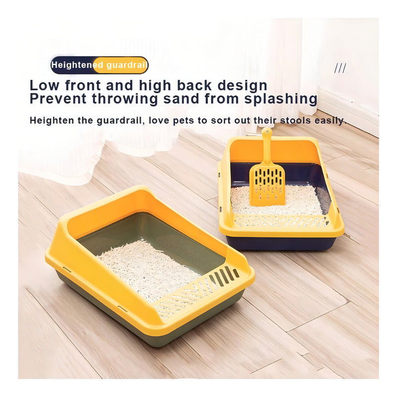 Arenero Para Gato Higiene Gatos Caja De Arena Para Gatos Color Amarillo Azul