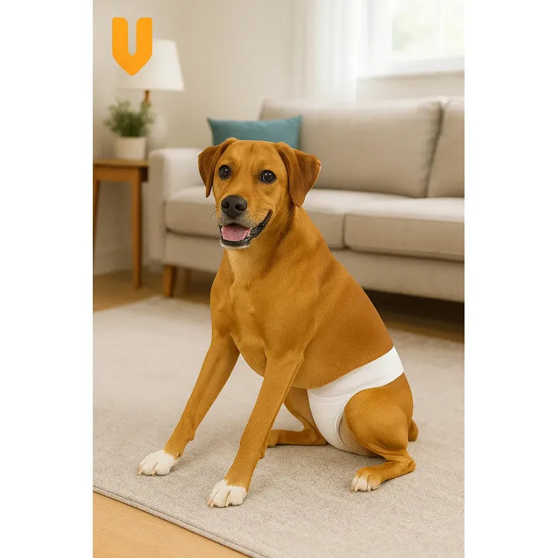 X10 Pañales Perros Pañal Macho Hembra Desechable Gato L Blanco Hembra L 52 X 32 Cm