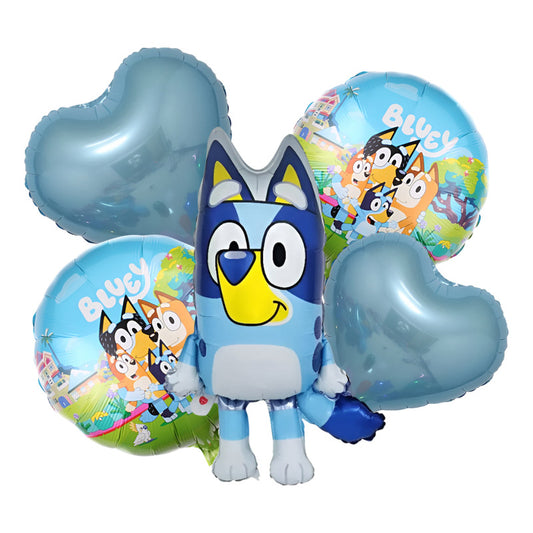 Set 5 Globos Metálicos Bluey Globos Decoracion Bluey Fiesta