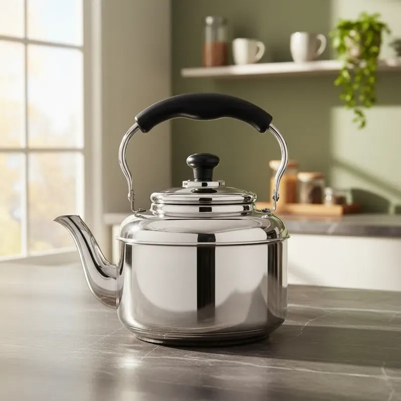 Cafetera Cuello Cisne Sopas Infusiones Montaña Full Cocina P Plateado