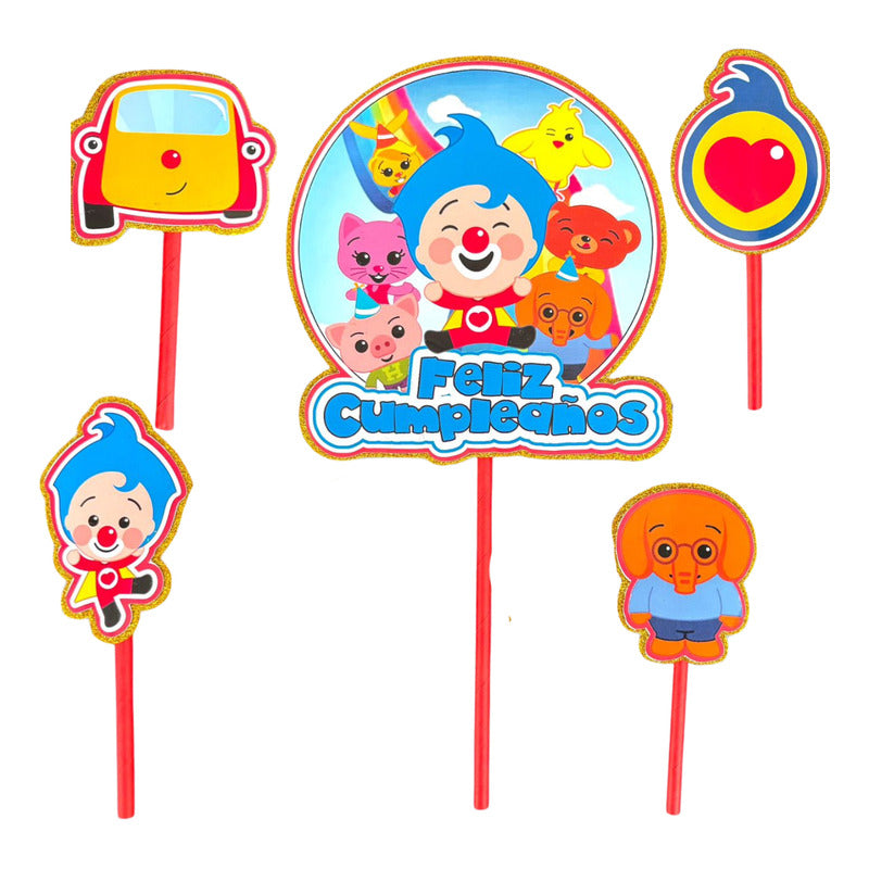 Topper Cumpleaños Torta Cotillon Cup Cake Fiestas Decoracion