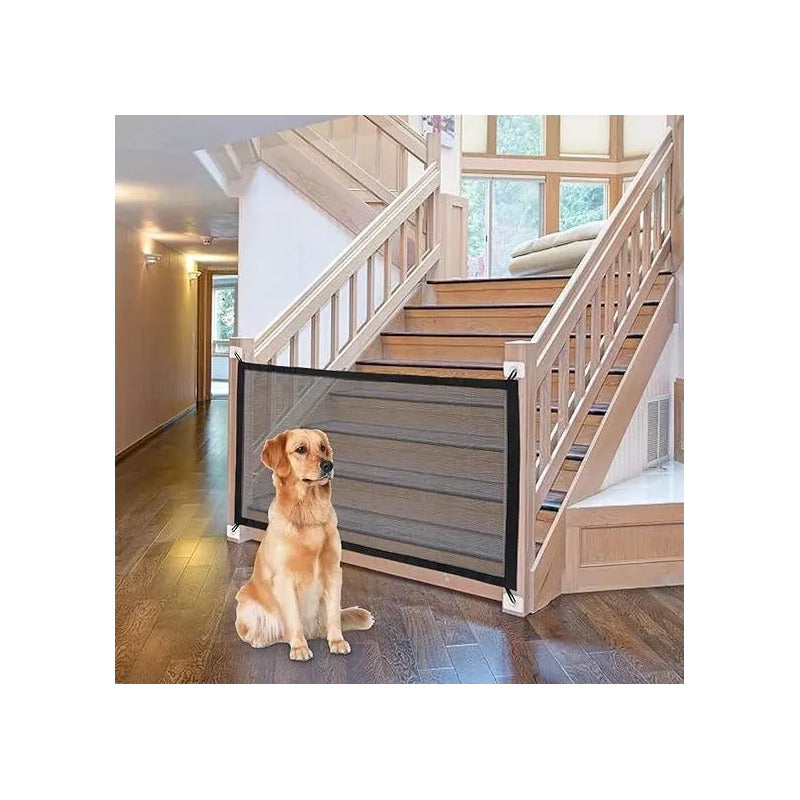 Pack X4 Puerta De Seguridad Plegable Magica Malla Mascotas