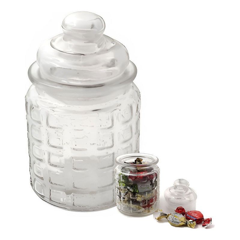 X6 Azucarero Frascos Especieros Hermetico Bombonera Azucarer Transparente