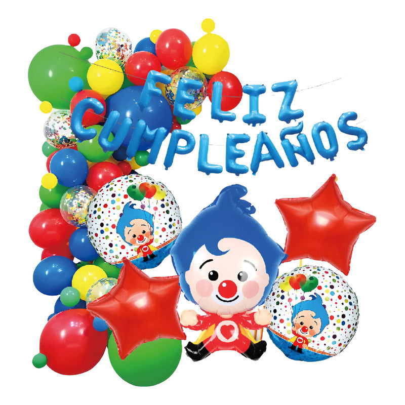 Set 57 Globos Plim Plim Decoracion Plim Plim Globos Metalico