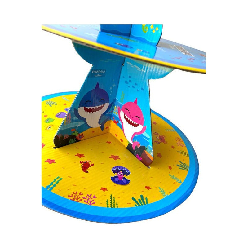 Porta Cupcakes Baby Shark Torre Porta Cupcake Baby Shark