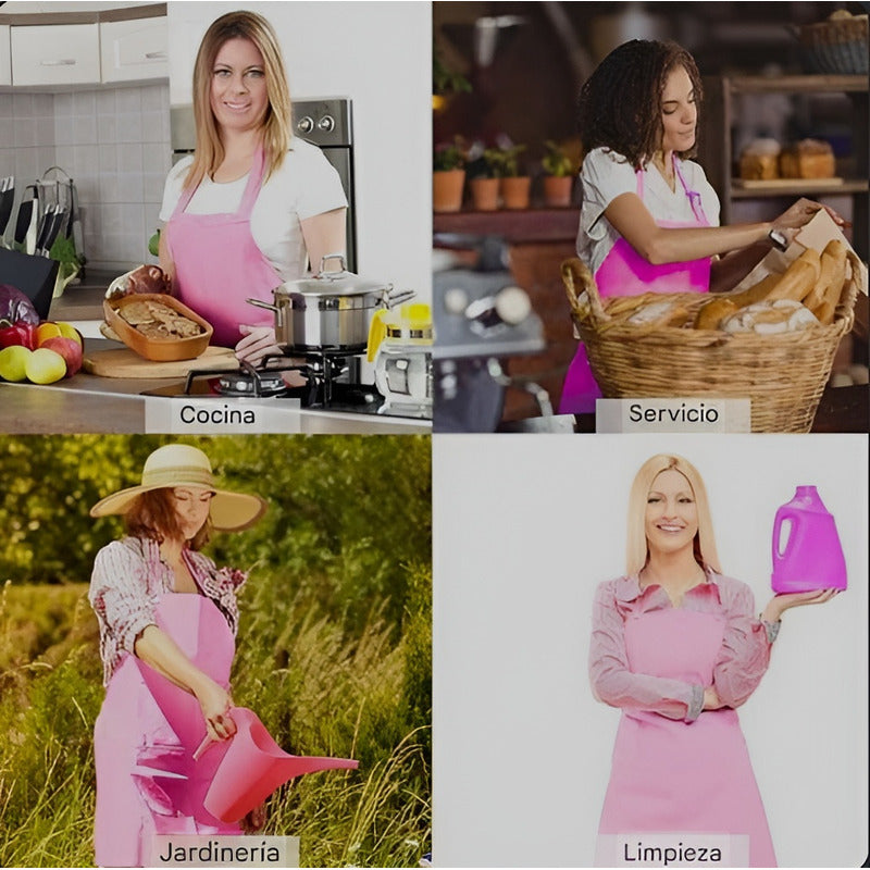 Pechera Delantal De Cocina Impermeable Ajustable Multiusos