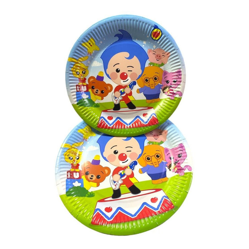 10 Platos Cumpleaños Platos Desechable Plim Plim Cumpleaños