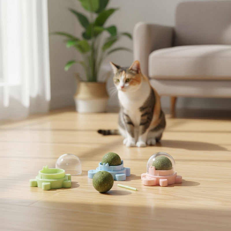 Bola Hierba Gatera Catnip Gatos Bola Snack Catnip Antiestrés