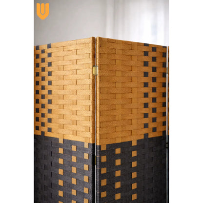 Biombo Separador Oficina Ambientes Divisor 4 Puertas 180 Cm Lisa Biombo Plegable Ratan Liso Uso Interior 4 Paneles Altura 180 Ancho 180 Decoracion Moderna Marron