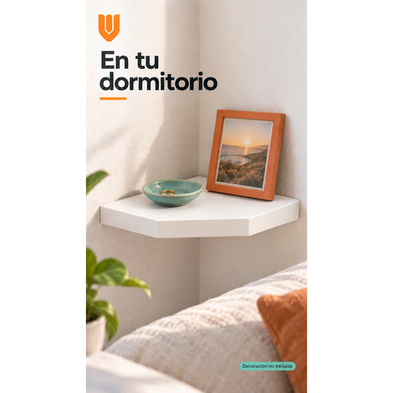 Repisa Esquinera Flotante Mdf Blanco 25x25 Cm Vitrineon Cl Blanco Repisa Esquinera Flotante Estante Mdf Marrón Decoración Rincón Pared Hogar Plantas Adornos Fotografías Living 25x25