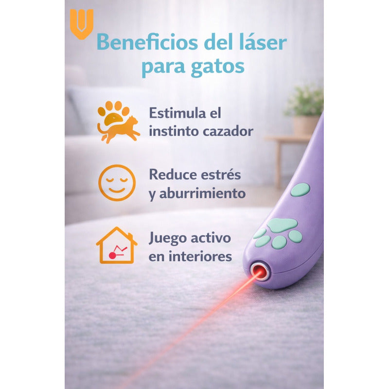 Puntero Laser Juguete Interactivo Gatos Raton Proyector Juguete Caza Felina Proyector Ratón Luz Multicolor Estimulacion Instinto Agilidad Diversion Interior Laser