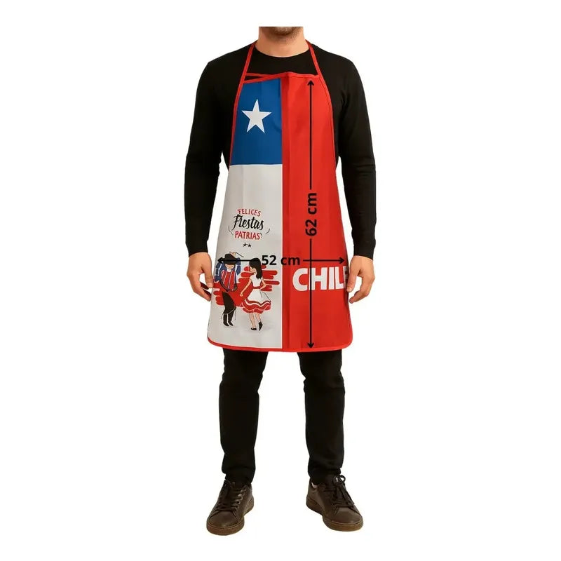 X2 Delantal Cocina Fechas Patrias Delantal Festivo Chile